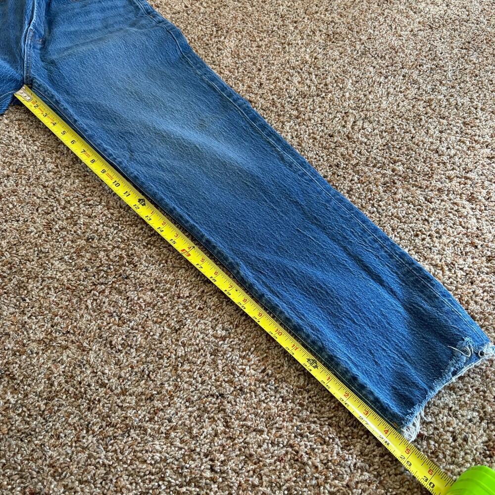 Madewell The Perfect Vintage Jean Blue High Rise Tapered Raw Hem Denim 31 - Picture 8 of 10